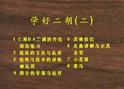 王永德主讲《学好二胡》(4讲)(686M标清视频) 王永德主讲《学好二胡》(4讲)(686M标清视频)