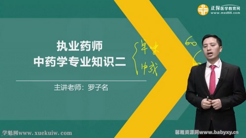 执业药师中药学专业知识二 2019罗子名基础学习班常用单味中药(完结)百度网盘 执业药师中药学专业知识二 2019罗子名基础学习班常用单味中药(完结)百度网盘