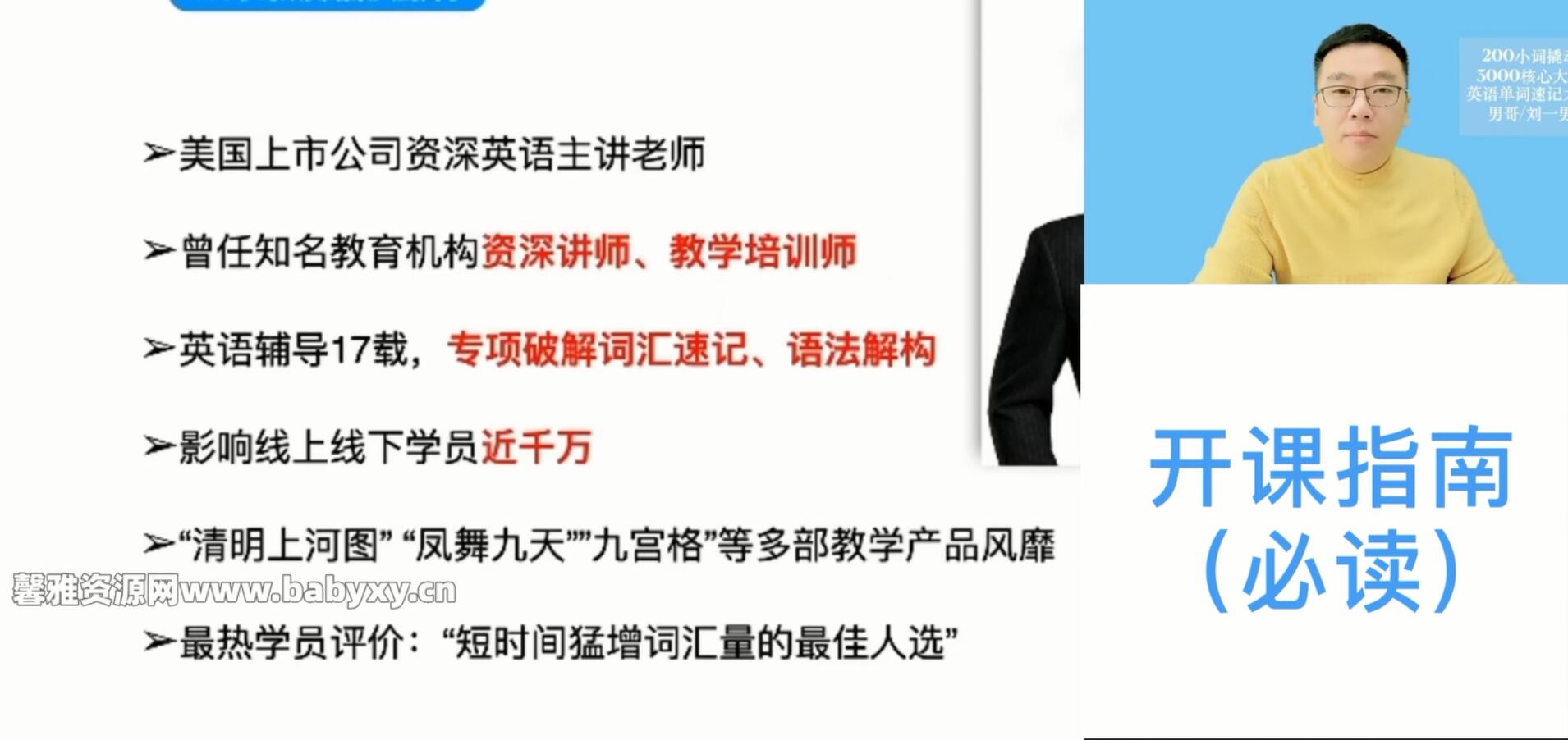 刘一男词根词缀精讲:200词撬动6000核心词_莫浔文化(29.2GB超清视频)百度网盘 刘一男词根词缀精讲:200词撬动6000核心词_莫浔文化(29.2GB超清视频)百度网盘