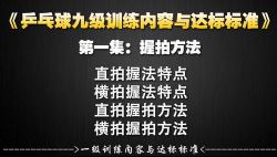 乒乓球业余一级到专业九级训练教学与达标标准(720P超清)百度网盘保存