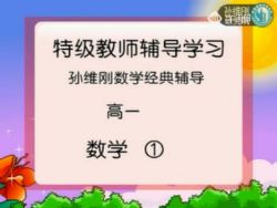 千聊孙维刚高中数学全套(完结)(高清视频)百度网盘