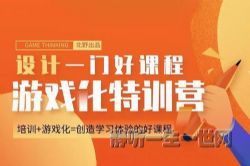 设计好课:游戏化特训营(完结)