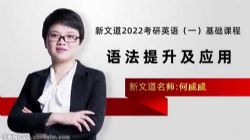 新义道2022考研英语基础课程语法提升及应用何威威 百度网盘