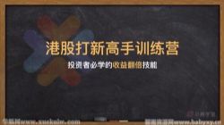 港股打新高手实战课(完结)百度网盘