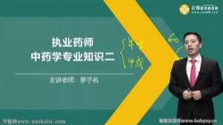 执业药师中药学专业知识二 2019罗子名基础学习班常用单味中药(完结)百度网盘保存