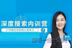 朱丹:深度索索内训营 搜出你的核心竞争力(完结)