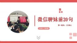 微信聊妹前20句(完结)百度网盘