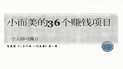 拿来直接用,36个小而美赚钱项目(1.88G高清视频)百度网盘保存